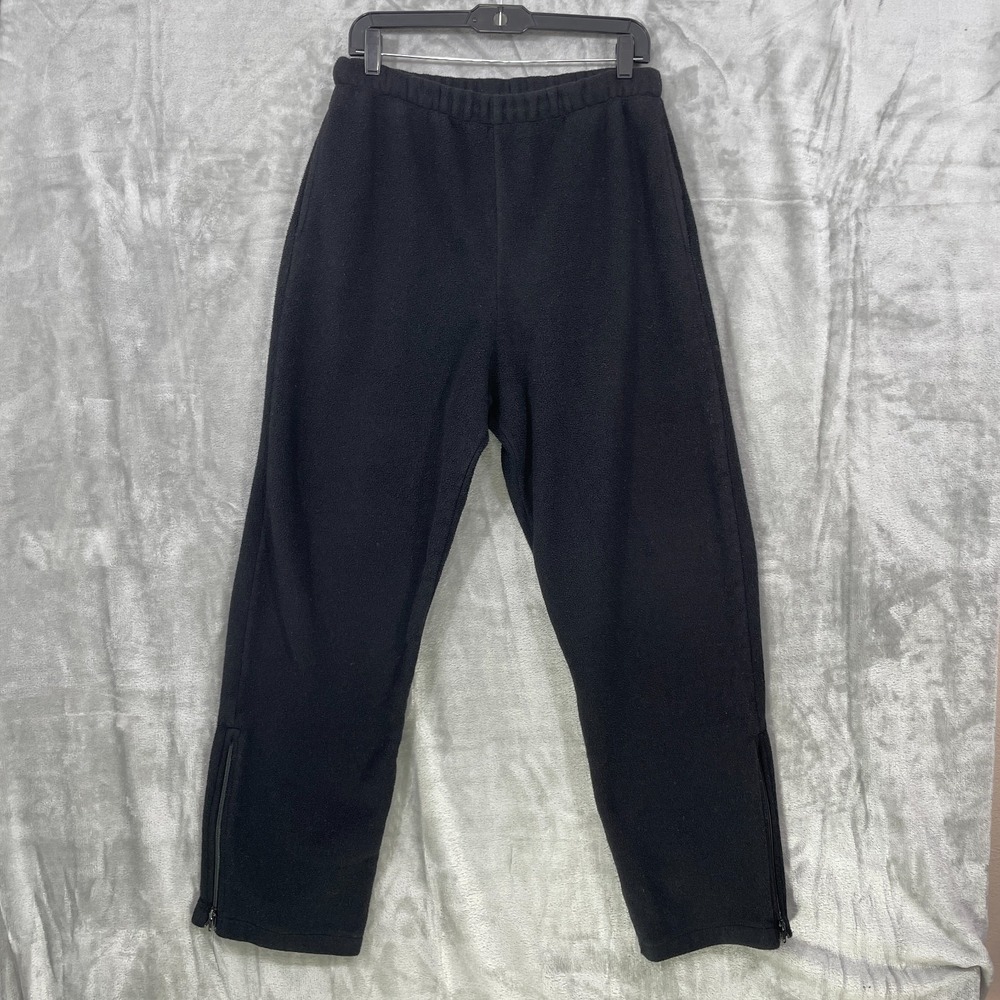 Cabelas Polartec Fleece Sweatpants Men's‎ Size L Black  Pants  Zip Ankle Canada